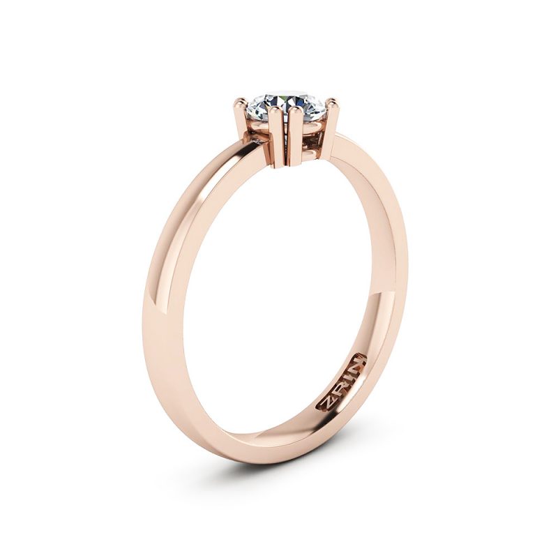 Zaručnički prsten ZRIN model 124 Crveno zlato