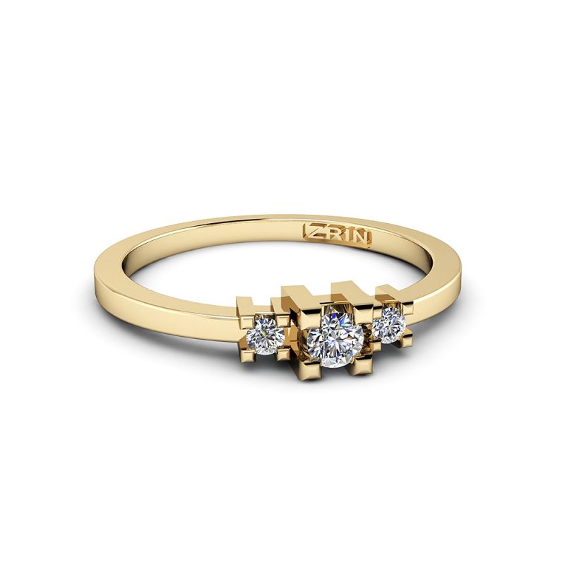 Zaručnički prsten ZRIN model 434 Žuto zlato